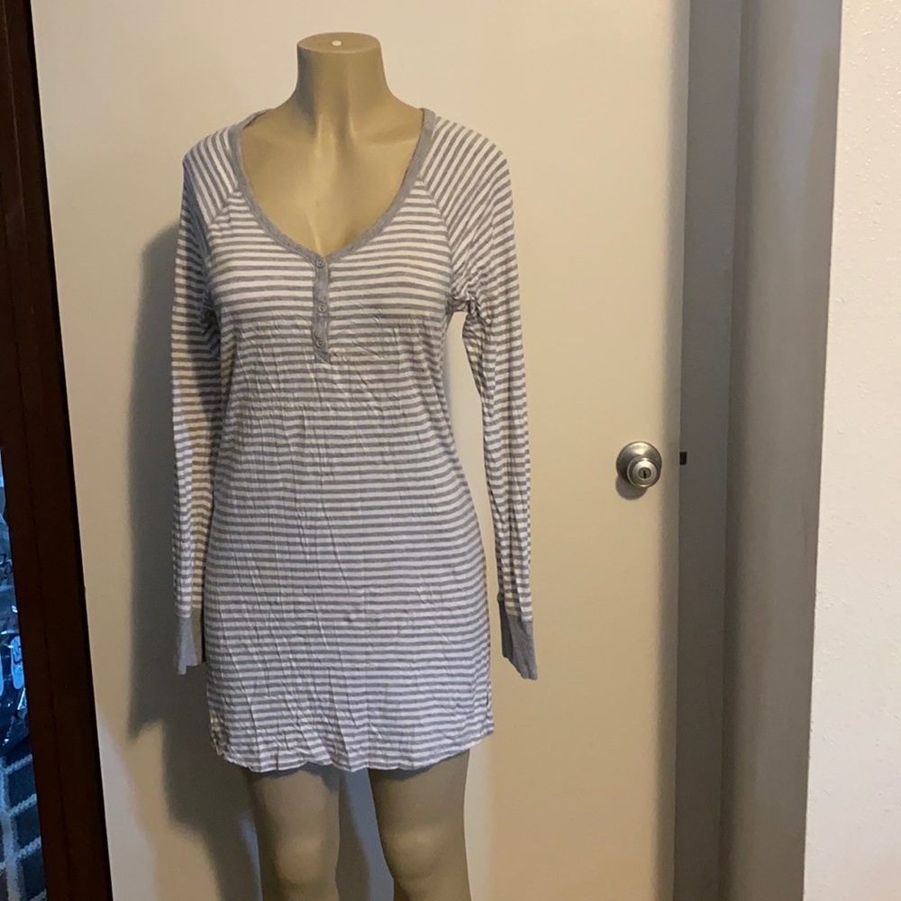 Long sleeve cute pajama dress